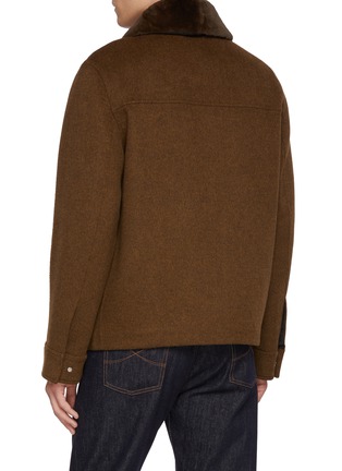 Back View - Click To Enlarge - YVES SALOMON - Mink Collar Jacket