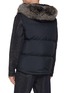Back View - Click To Enlarge - YVES SALOMON - Fox Fur Trim Technical Down Waistcoat