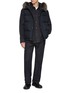 Figure View - Click To Enlarge - YVES SALOMON - Fox Fur Trim Technical Down Waistcoat