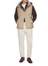 Figure View - Click To Enlarge - YVES SALOMON - Fur Trim Wool Silk Puffer Vest