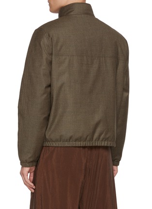 Back View - Click To Enlarge - YVES SALOMON - Mink Collar High Neck Jacket