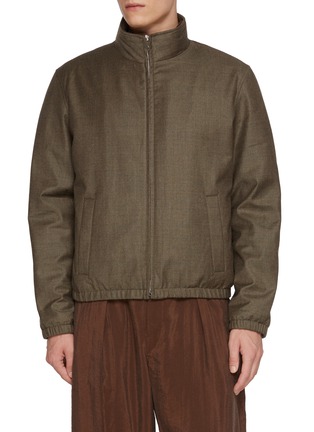 Main View - Click To Enlarge - YVES SALOMON - Mink Collar High Neck Jacket