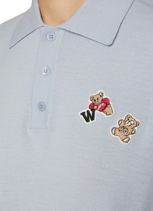  - WE11DONE - Embroidered Teddy Duo Wool Knit Top