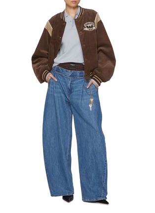 Figure View - Click To Enlarge - WE11DONE - Embroidered Teddy Duo Wool Knit Top