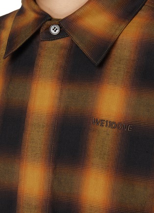  - WE11DONE - Cropped Chequered Shirt