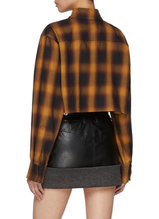 Back View - Click To Enlarge - WE11DONE - Cropped Chequered Shirt