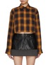Main View - Click To Enlarge - WE11DONE - Cropped Chequered Shirt