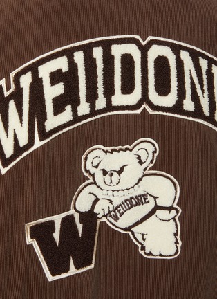 - WE11DONE - Teddy-Patch College Cotton Corduroy Varsity Jacket