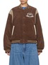 Main View - Click To Enlarge - WE11DONE - Teddy-Patch College Cotton Corduroy Varsity Jacket