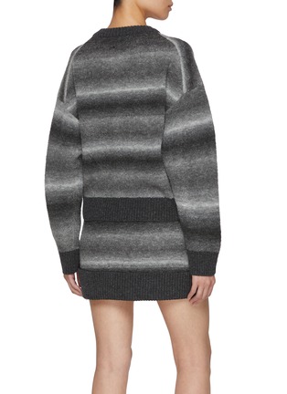 Back View - Click To Enlarge - WE11DONE - Gradient Bouclé Cropped Cardigan