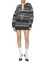 Figure View - Click To Enlarge - WE11DONE - Gradient Bouclé Cropped Cardigan