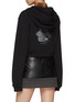 Back View - Click To Enlarge - WE11DONE - Teddy Bear Zip Up Cotton Hoodie