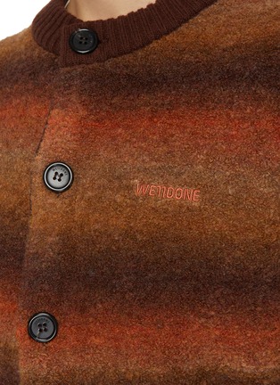  - WE11DONE - Gradient Bouclé Cropped Cardigan