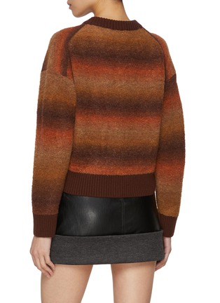 Back View - Click To Enlarge - WE11DONE - Gradient Bouclé Cropped Cardigan