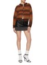 Figure View - Click To Enlarge - WE11DONE - Gradient Bouclé Cropped Cardigan