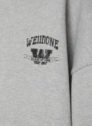  - WE11DONE - Oversized Collegiate Cotton Zip Up Hoodie