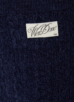  - WE11DONE - Velvet Cable Knit Midi Skirt