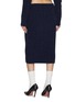 Back View - Click To Enlarge - WE11DONE - Velvet Cable Knit Midi Skirt