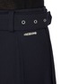  - WE11DONE - Eyelet Belt Pleated Midi Skirt