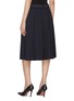 Back View - Click To Enlarge - WE11DONE - Eyelet Belt Pleated Midi Skirt
