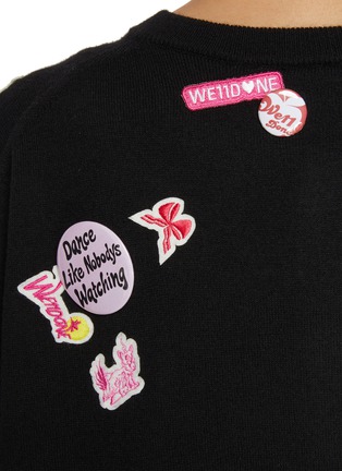  - WE11DONE - All Over Patch Embellished Cotton Knit Cardigan