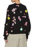 Back View - Click To Enlarge - WE11DONE - All Over Patch Embellished Cotton Knit Cardigan