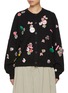Main View - Click To Enlarge - WE11DONE - All Over Patch Embellished Cotton Knit Cardigan