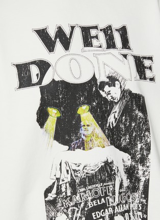  - WE11DONE - Black Cat Poster Cotton Sweatshirt