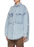 Detail View - Click To Enlarge - WE11DONE - Oversized Back Tie Cotton Denim Shirt