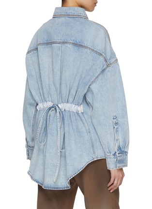 Back View - Click To Enlarge - WE11DONE - Oversized Back Tie Cotton Denim Shirt