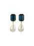 Main View - Click To Enlarge - JENNIFER BEHR - Liana 18K Gold Plated Brass Drop Earrings — Sapphire