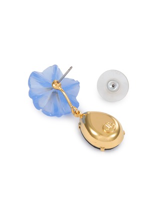 Detail View - Click To Enlarge - JENNIFER BEHR - Juna 18K Gold Plated Brass Earrings — Blue Chalcedony