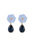 Main View - Click To Enlarge - JENNIFER BEHR - Juna 18K Gold Plated Brass Earrings — Blue Chalcedony