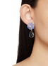 Figure View - Click To Enlarge - JENNIFER BEHR - Juna 18K Gold Plated Brass Earrings — Blue Chalcedony