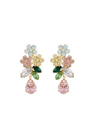 Main View - Click To Enlarge - JENNIFER BEHR - Bouquet 18k Gold Plated Brass Crystal Drop Earrings — Multi