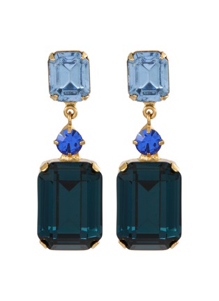 Main View - Click To Enlarge - JENNIFER BEHR - Justine 18K Gold Plated Brass Drop Earrings — Sapphire