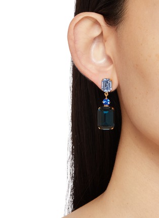 Figure View - Click To Enlarge - JENNIFER BEHR - Justine 18K Gold Plated Brass Drop Earrings — Sapphire