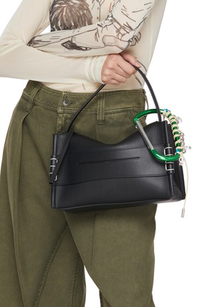 Figure View - Click To Enlarge - KITESY MARTIN STUDIO - Extra Large Cababiner Le Mousqueton Bag Charm — Green/Cream