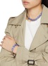 Front View - Click To Enlarge - KITESY MARTIN STUDIO - Le Dani Necklace — Silvered/Blue