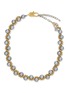 Main View - Click To Enlarge - KITESY MARTIN STUDIO - Le Serpent Hematite Pearl Brass Necklace — Golden/Silvered