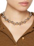 Figure View - Click To Enlarge - KITESY MARTIN STUDIO - Le Serpent Hematite Pearl Brass Necklace — Golden/Silvered