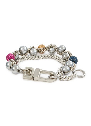 Main View - Click To Enlarge - KITESY MARTIN STUDIO - Le Serpent Silver Plated Brass Bracelet — Silvered/Multicolour