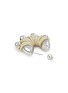 Detail View - Click To Enlarge - KITESY MARTIN STUDIO - La Chunky Hoop Earrings — Silvered/Cream