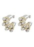 Main View - Click To Enlarge - KITESY MARTIN STUDIO - La Chunky Hoop Earrings — Silvered/Cream