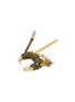 Detail View - Click To Enlarge - KITESY MARTIN STUDIO - La Lindsay Stainless Steel Hoop Earrings — Golden/Kaki