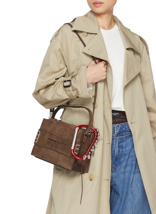 Figure View - Click To Enlarge - KITESY MARTIN STUDIO - Extra Large Cababiner Le Mousqueton Bag Charm — Red/Burgundy