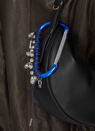 Front View - Click To Enlarge - KITESY MARTIN STUDIO - Extra Large Cababiner Le Mousqueton Bag Charm — Blue/Marine
