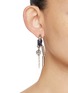 Front View - Click To Enlarge - KITESY MARTIN STUDIO - La Lindsay Hoop Earrings — Silvered/Marine
