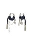 Main View - Click To Enlarge - KITESY MARTIN STUDIO - La Lindsay Hoop Earrings — Silvered/Marine