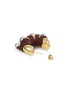 Detail View - Click To Enlarge - KITESY MARTIN STUDIO - La Chunky Stainless Steel Hoop Earrings — Golden/Burgundy
